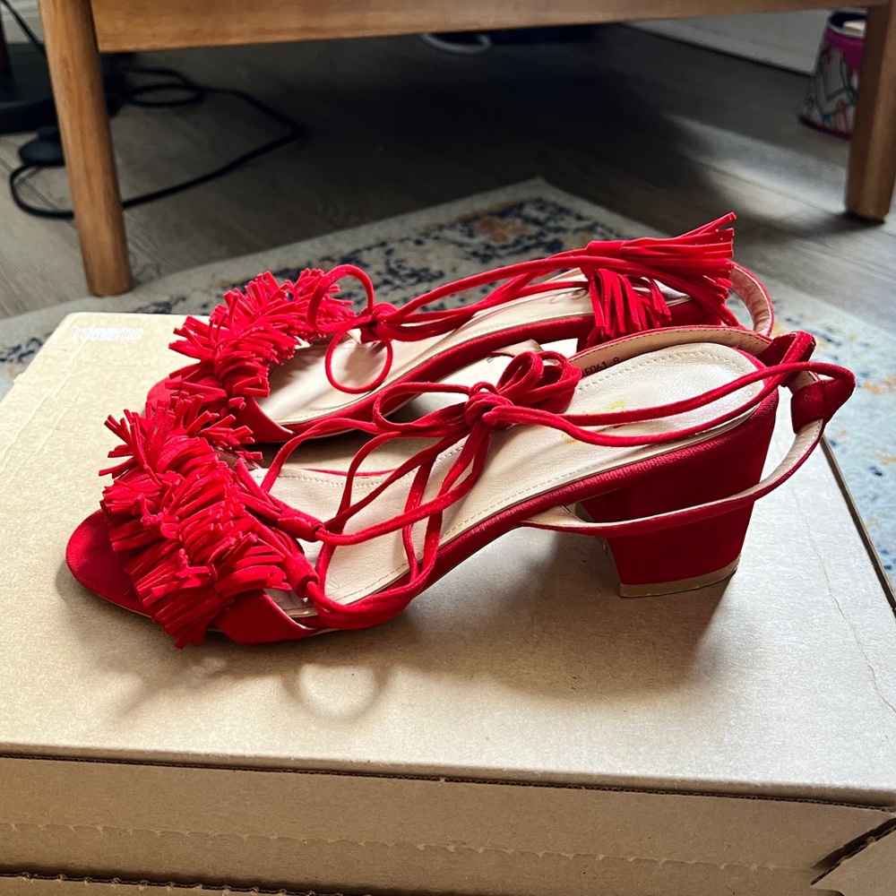 Red Strappy Heels | Fits 9.5